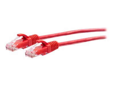 C2G 10ft (3m) Cat6a Snagless Unshielded (UTP) Slim Ethernet Network Patch Cable - Red - Cabo patch - RJ-45 (M) para RJ-45 (M) - 3 m - 4.8 mm - PTNB - CAT 6a - moldado, sem nós - vermelho