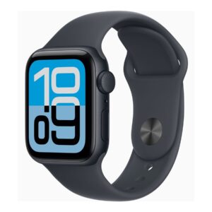 Apple Watch SE 3 (GPS) - 40 mm - alumínio meia-noite - relógio inteligente Com banda de desporto - fluoroelastómero - meia noite - tamanho da banda: M/L - 64 GB - Wi-Fi 4, Bluetooth - 26.3 g