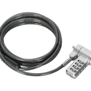 Targus DEFCON - Trancamento do cabo de segurança - prata - 2 m