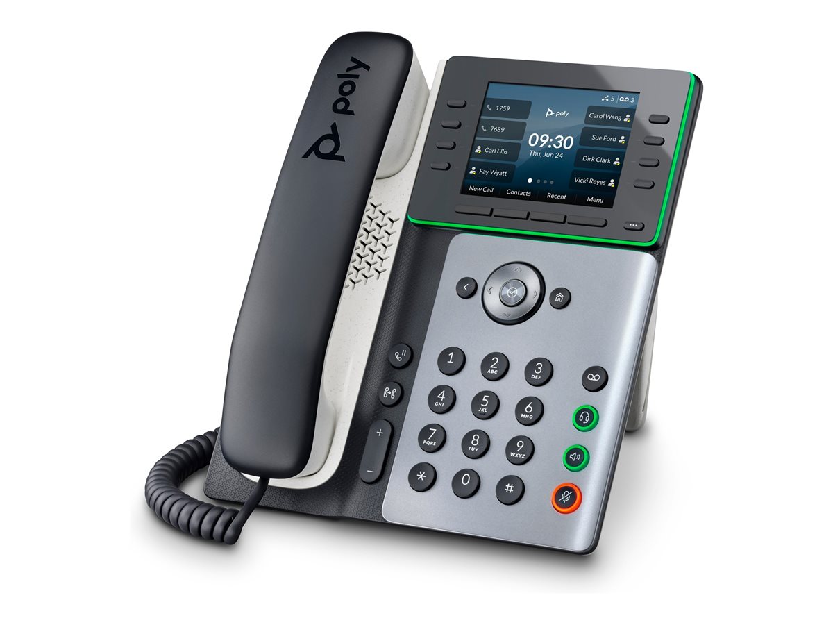 Poly Edge E300 - Telefone VoIP com identificação do chamador/chamada em espera - tridirecional capacidade de chamada - SIP, SDP - Replaces Poly SKU 2200-87815-025