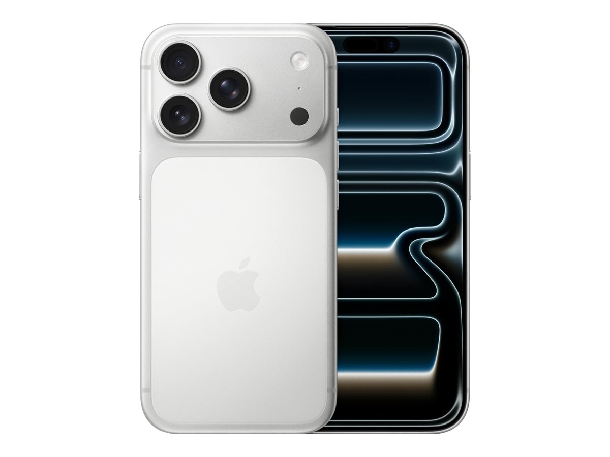 Apple iPhone 17 Pro - 5G smartphone - SIM duplo / Memória Interna 1 TB - visor OLED - 6.3" - 2622 x 1206 pixeis (120 Hz) - 3x câmaras traseiras 48 MP, 48 MP, 48 MP - front camera 18 Megapíxeis - prata