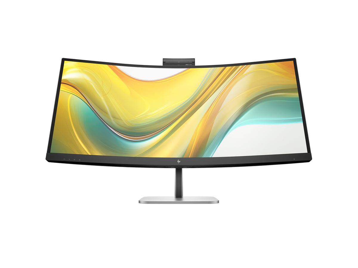HP 534pm - Series 5 Pro - monitor LED - curvo - 34" - 3440 x 1440 WQHD @ 100 Hz - VA - 400 cd/m² - 4000:1 - 5 ms - HDMI, DisplayPort, USB-C - preto jacto, prata natural (suporte) - Smart Buy