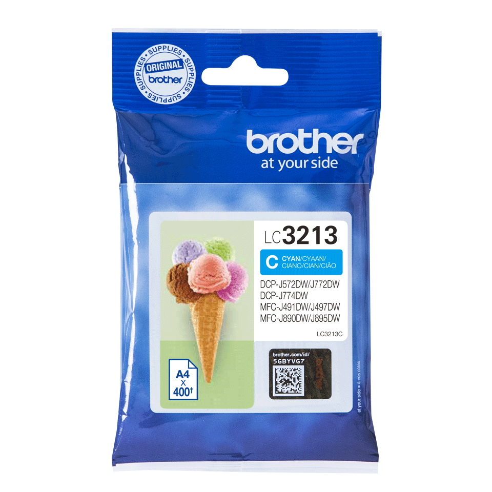 Brother LC3213C - Alto Rendimento - azul cyan - original - tinteiro - para Brother DCP-J772DW, DCP-J774DW, MFC-J890DN, MFC-J890DW, MFC-J890DWN