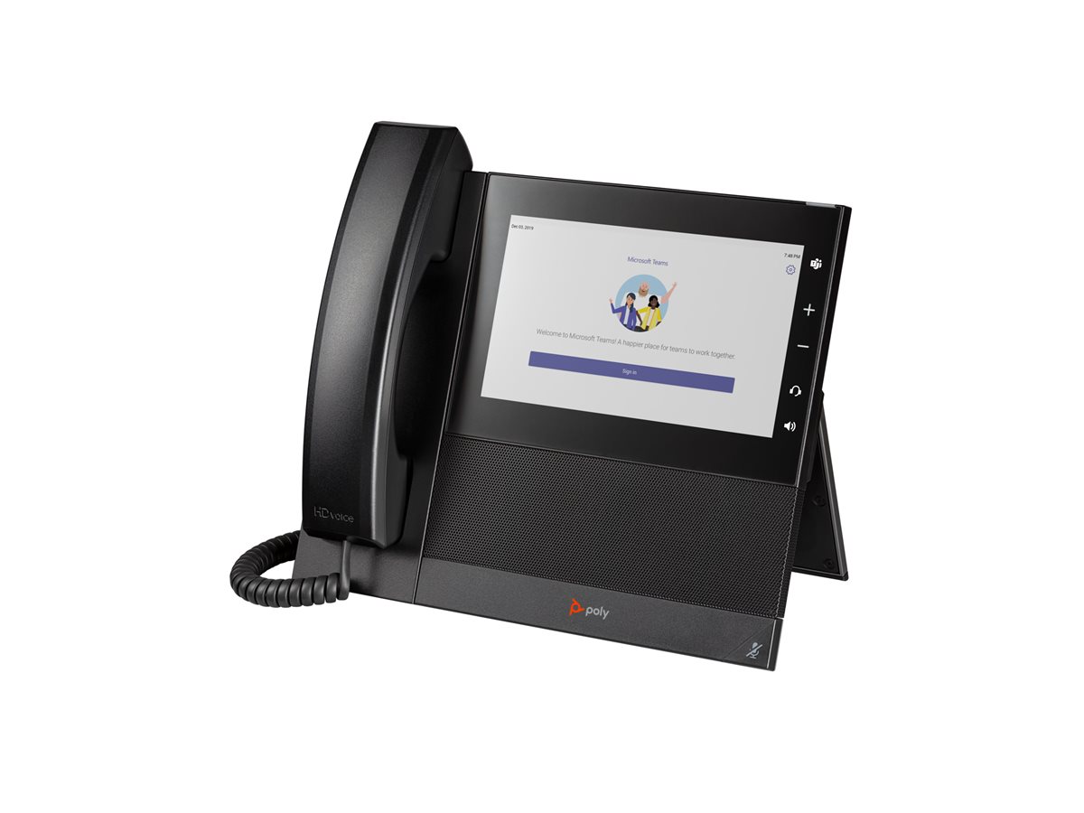 Poly CCX 600 for Microsoft Teams - Telefone VoIP com identificação do chamador/chamada em espera - SIP, RTP, RTCP - 24 linhas - preto - Replaces Poly SKU 2200-49780-019