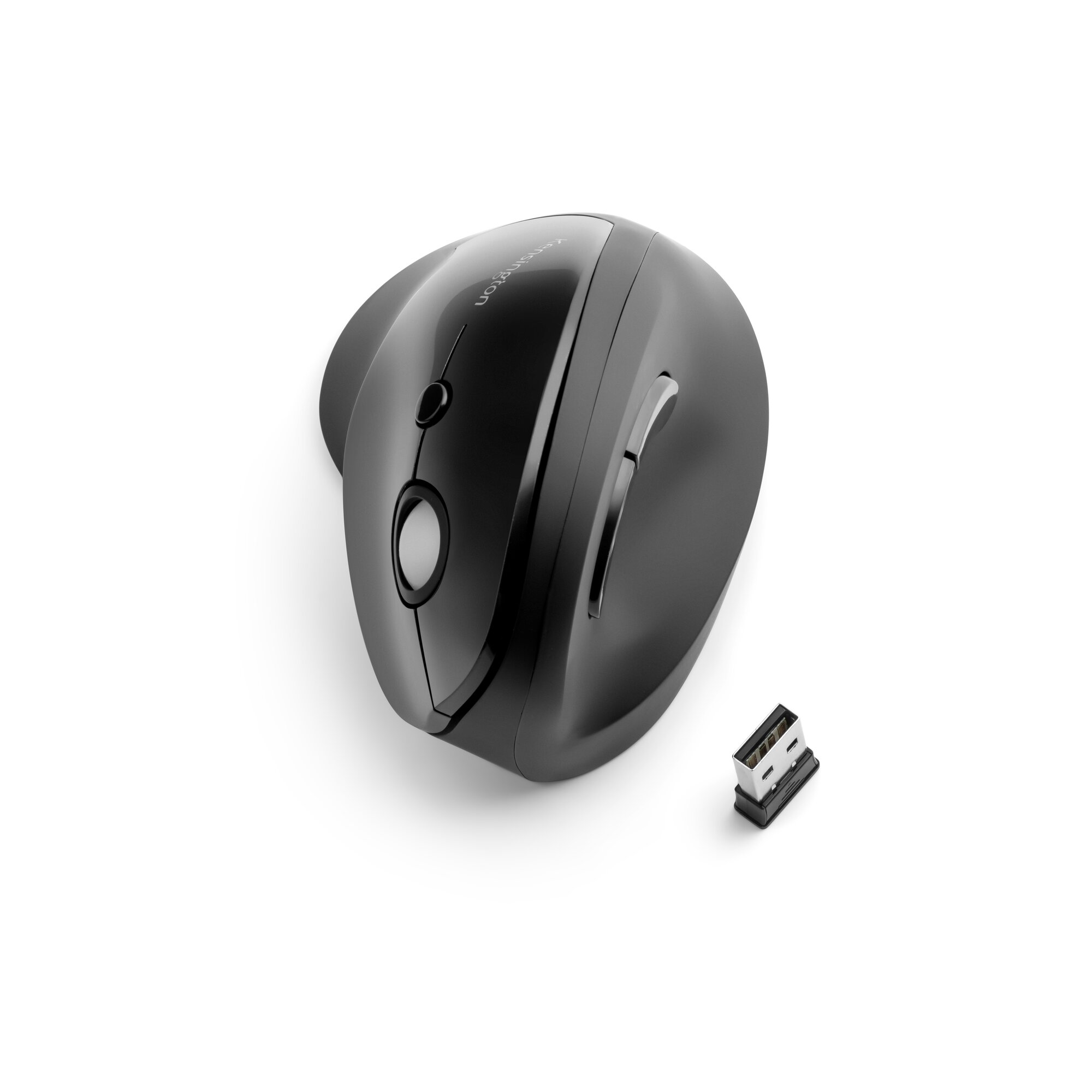 Kensington Pro Fit Ergo Vertical Wireless Mouse - Rato vertical - ergonómico - para direita - 6 botões - sem fios - 2.4 GHz - receptor sem fio USB - preto - Image 3