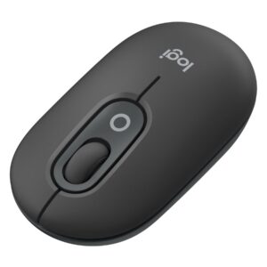 Logitech POP - Rato - emoji personalizável - óptico - 4 botões - sem fios - Bluetooth 5.1 LE - grafite
