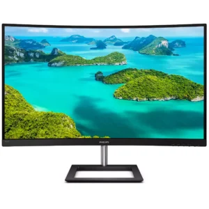 Philips E-line 325E1C - Monitor LED - curvo - 32" (31.5" visível) - 2560 x 1440 QHD @ 75 Hz - VA - 250 cd/m² - 3000:1 - 4 ms - HDMI, VGA, DisplayPort - preto texturizado