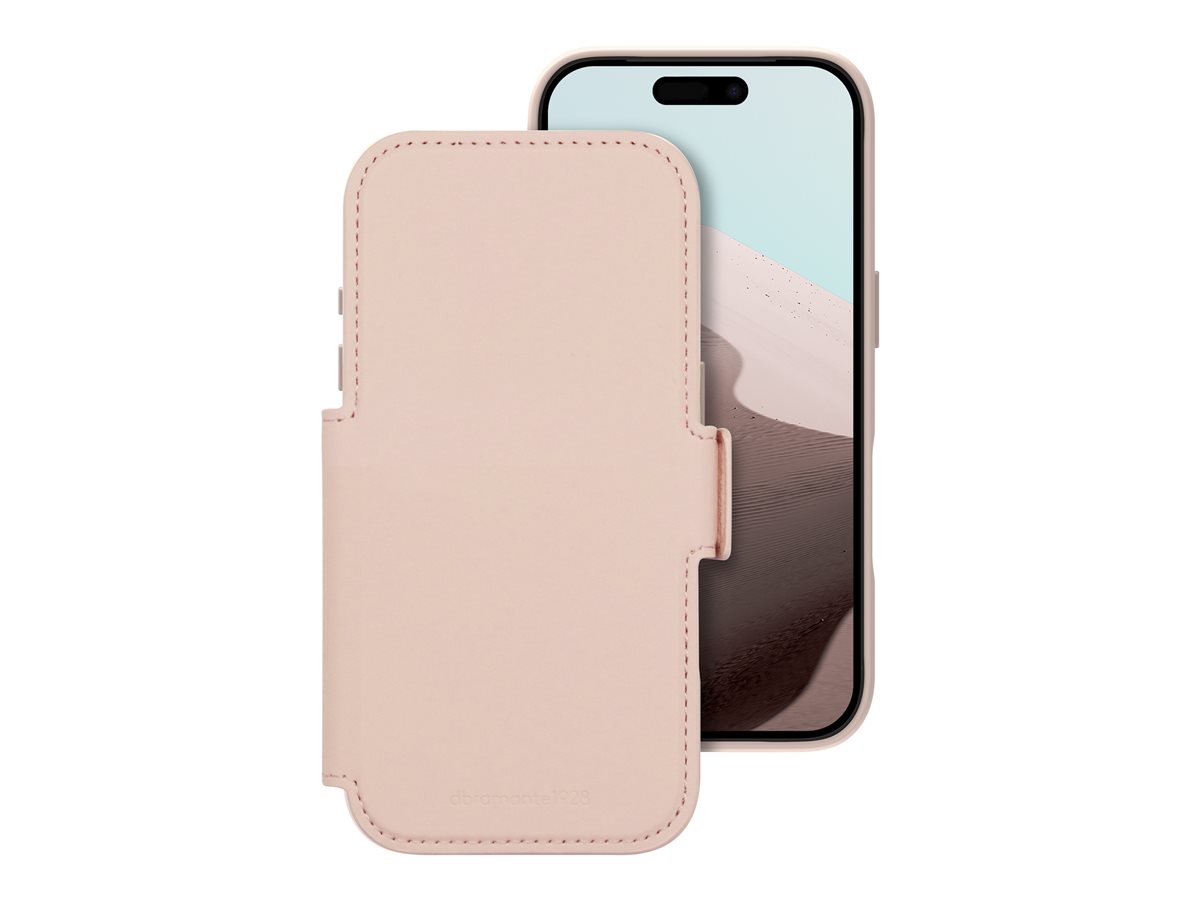 dbramante1928 Lynge - Capa flip cover para telemóvel - compatibilidade MagSafe - areia rosa - para Apple iPhone 17 Pro