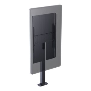 Floor fixing floor stand - for 55" to 85" displays - 1500 mm tall aluminium column - comes with 600 wide x 400 tall VESA mount - curved rear covers to hide back of display - cable management channel inside - for digital signage in corporate reception