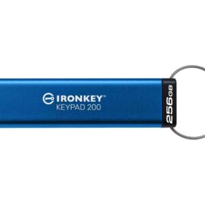 Kingston IronKey Keypad 200 - Drive flash USB - encriptado - FIPS 140-3 Level 3 - 256 GB - USB 3.2 Gen 1