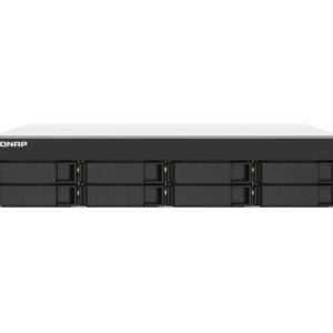 QNAP TS-873AeU-RP - Servidor NAS - 8 baias - montável em bastidor - SATA 6Gb/s - RAID (expansão de disco rígido) 0, 1, 5, 6, 10, JBOD, 50, 60 - RAM 4 GB - 2.5 Gigabit Ethernet - iSCSI assistência - 2U