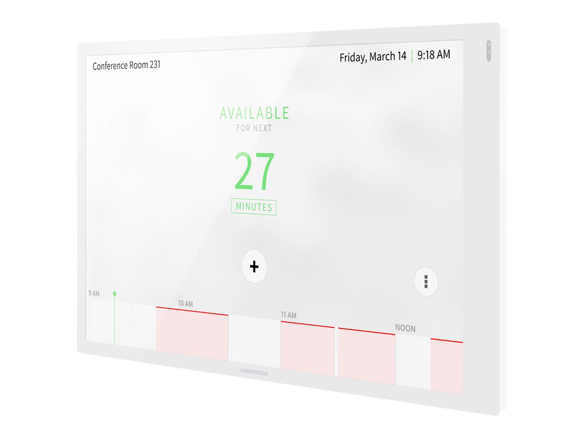 Crestron Room Scheduling Touch Screen TSS-1070-W-S - Gestor de sala - com cabo, sem fios - 802.11a/b/g/n/ac, Bluetooth - 2.4 Ghz, 5 GHz - 10/100 Ethernet - branco pleno