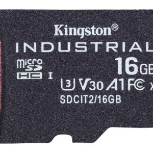 Kingston Industrial - Cartão de memória flash - 16 GB - A1 / Video Class V30 / UHS-I U3 / Class10 - microSDHC UHS-I
