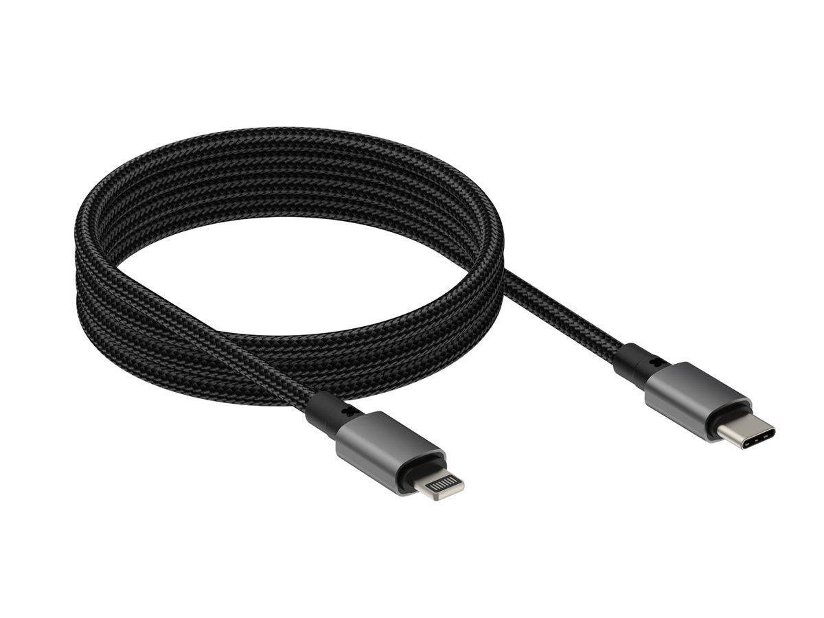 VISION - Cabo Lightning - USB-C macho para Lightning macho - 1 m - preto - magnético, apoio ao Fornecimento de Energia