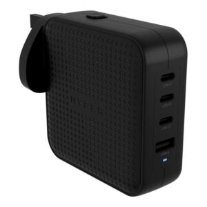 Targus HyperJuice - Adaptador de alimentação - GaN - 100 Wh - QC 3.0, Power Delivery 3.0 + PPS - 4 conectores de saída (USB, 3 x USB-C) - preto