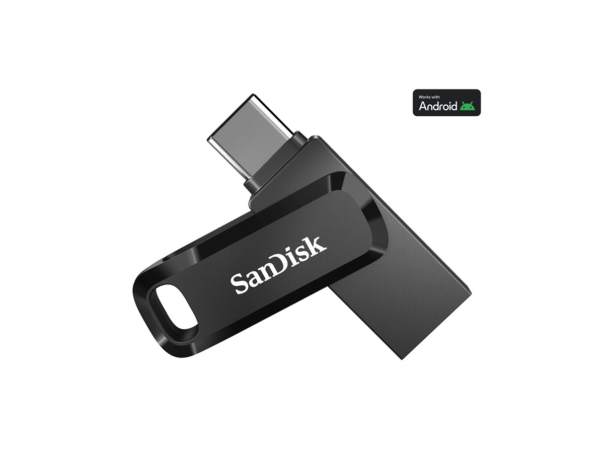 SanDisk Ultra Dual Drive Go - Drive flash USB - 2 TB - USB 3.2 Gen 1 / USB-C - preto