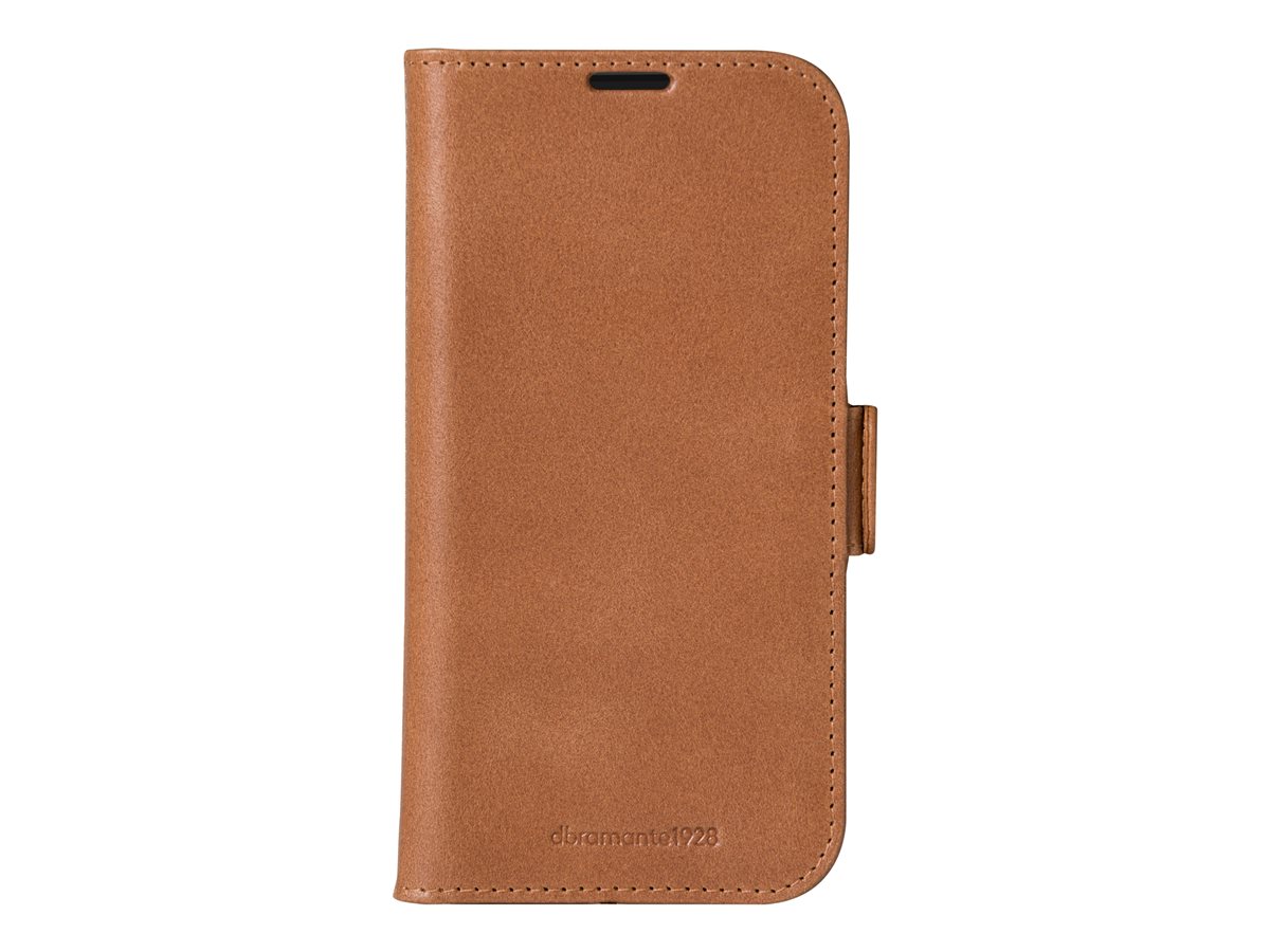 dbramante1928 Copenhagen - Capa flip cover para telemóvel - couro com granulação plena - canela - para Apple iPhone 16