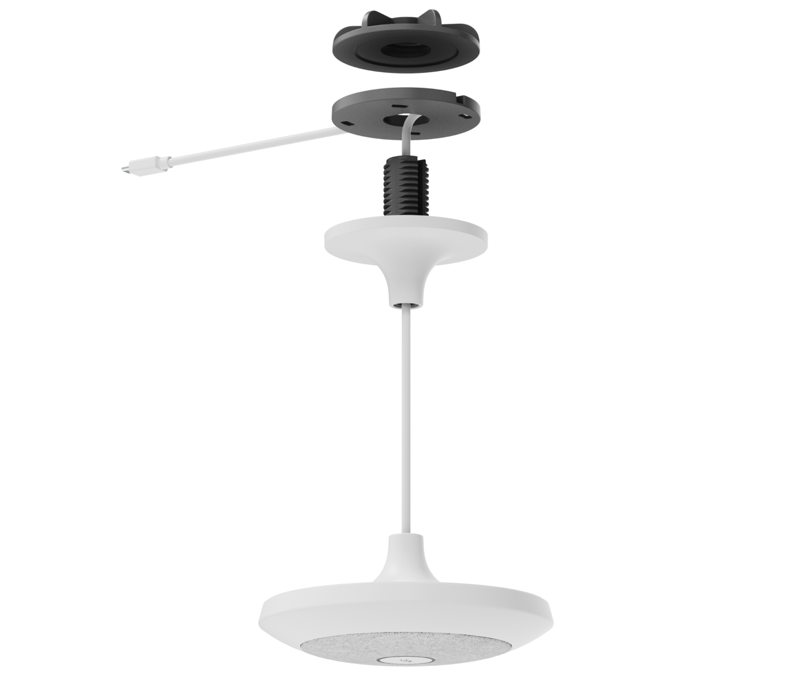 Logitech - Kit de montagem (montagem no tecto, suporte de microfone) - para microfone - branco - montável em teto, pendente - para Rally Mic Pod, Room Solution Large