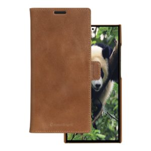 dbramante1928 Lynge - Capa flip cover para telemóvel - couro sustentável de grão inteiro texturizado - canela - para Samsung Galaxy S23 Ultra