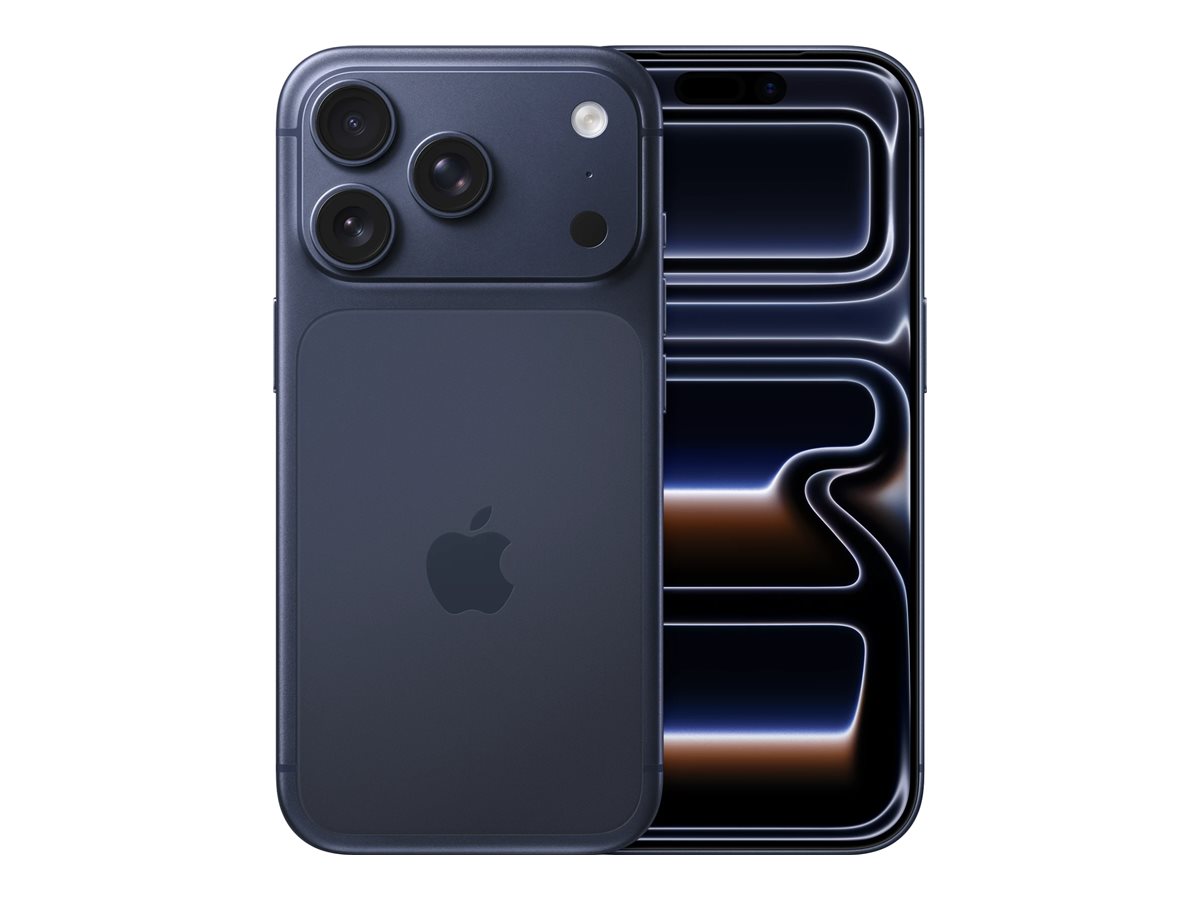 Apple iPhone 17 Pro - 5G smartphone - SIM duplo / Memória Interna 256 GB - visor OLED - 6.3" - 2622 x 1206 pixeis (120 Hz) - 3x câmaras traseiras 48 MP, 48 MP, 48 MP - front camera 18 Megapíxeis - azul escuro