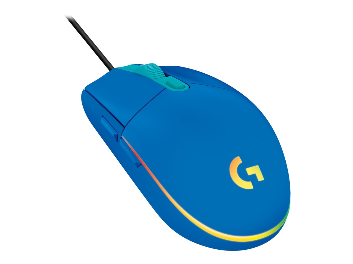 Logitech Gaming Mouse G203 LIGHTSYNC - Rato - óptico - 6 botões - com cabo - USB - azul
