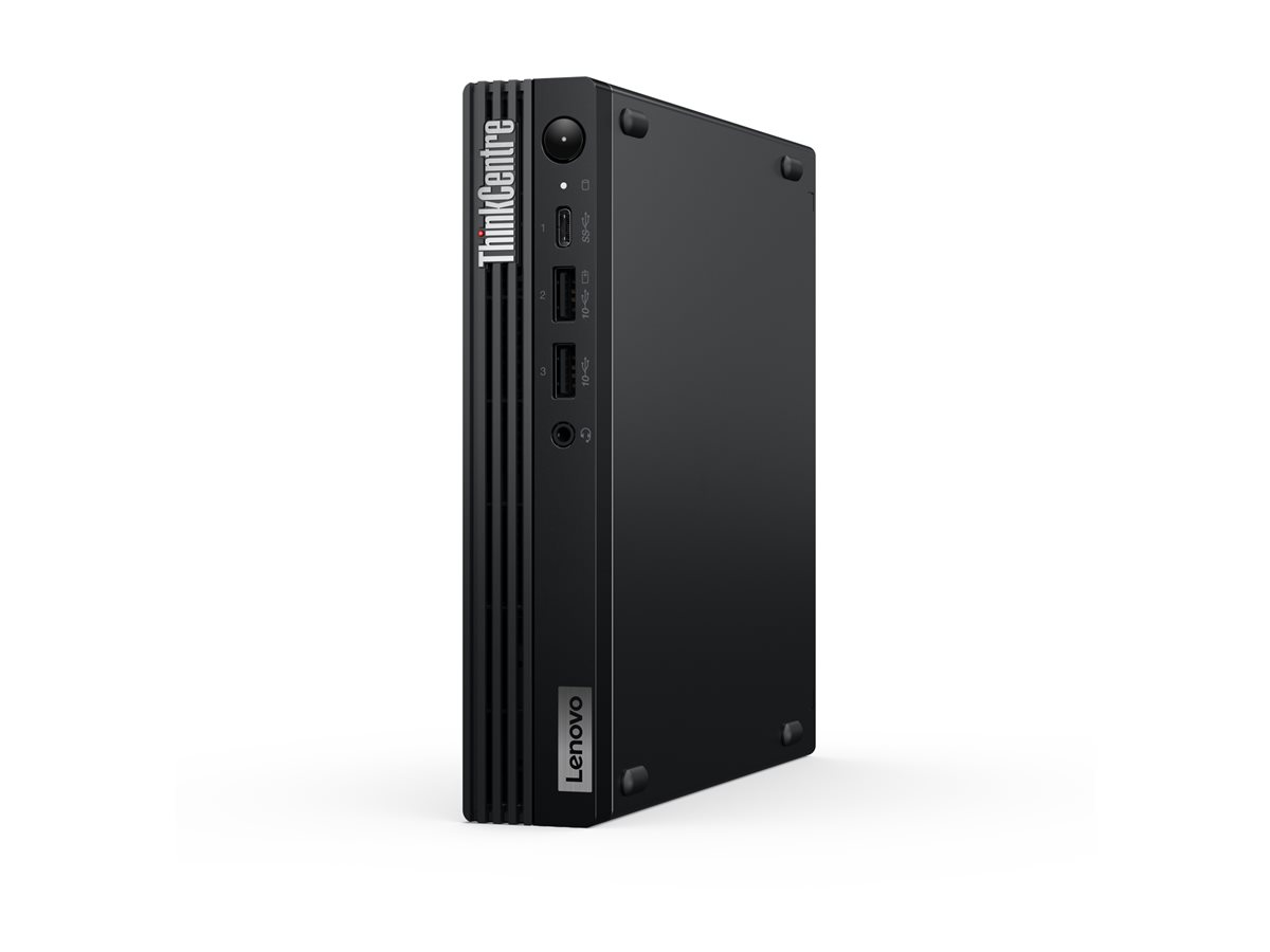 Lenovo ThinkCentre M70q Gen 5 12TD - Pequeno Core i7 i7-14700T / até 5.2 GHz - vPro Enterprise - RAM 16 GB - SSD 512 GB - TCG Opal Encryption, NVMe - UHD Graphics 770 - Gigabit Ethernet, IEEE 802.11ax (Wi-Fi 6E), Bluetooth 5.3 - Win 11 Pro - monitor: