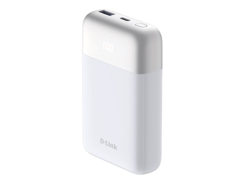 D-Link DPP-101 - Carregador portátil - 10000 mAh - 18 Watt - QC 3.0, PD 3.0 - 2 conectores de saída (USB-C, USB)