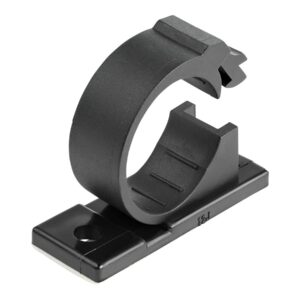 StarTech.com 100 Adhesive Cable Management Clips Black, Network/Ethernet/Office Desk/Computer Cord Organizer, Sticky Cable/Wire Holders, Nylon Self Adhesive Clamp UL/94V-2 Fire Rated - Nylon 66 Plastic - TAA (CBMCC3) - Clips de cabo - preto - Compatí