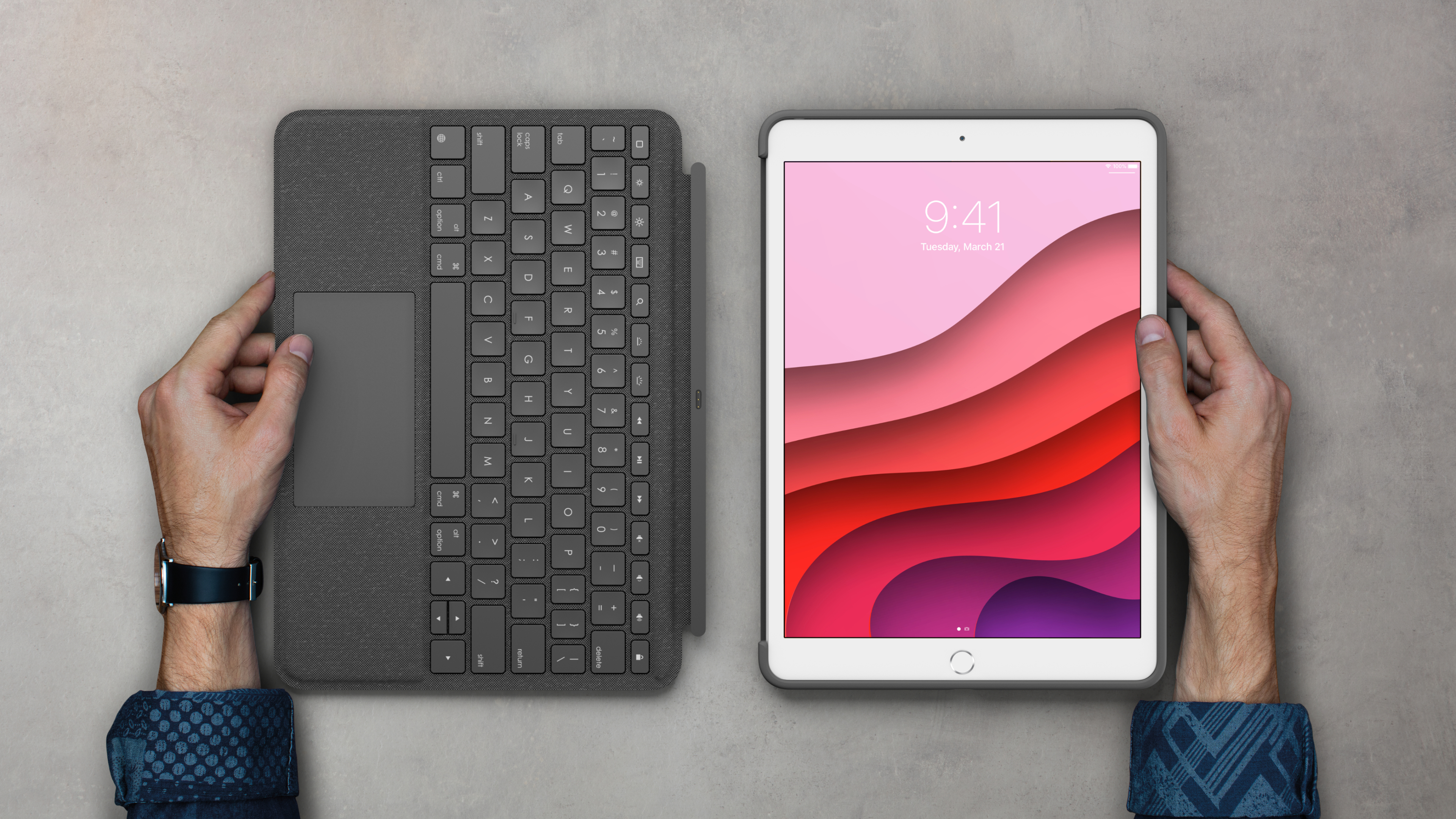 Logitech Combo Touch - Teclado e pasta de folio - com trackpad - retroiluminação - Image 7