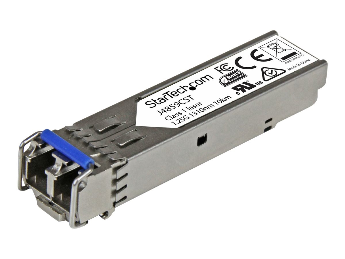 StarTech.com HPE J4859C Compatible SFP Module, 1000BASE-LX, 1GbE Single Mode (SMF)/Multi Mode MMF Fiber Optic Transceiver, LC Connector, 10km, 1310nm, DDM, HPE 1400, 1700, 1820, Mini GBIC - Lifetime Warranty (J4859CST) - Módulo de transceptor SFP (mi