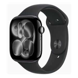 Apple Watch Series 11 (GPS) - 46 mm - alumínio preto jato - relógio inteligente Com banda de desporto - fluoroelastómero - preto - tamanho da banda: S/M - 64 GB - Wi-Fi 4, UWB, Bluetooth - 37.8 g