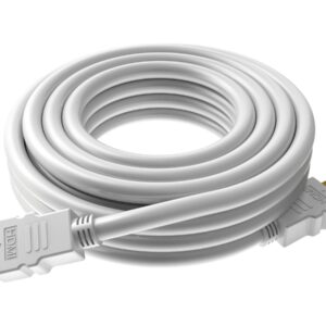 10 m HDMI cable - 8k at 60 hz - HDMI version 2.1 - 48 gbps - double shielded - gold plated connectors - HDMI (m) to HDMI (m) - outer diameter 8 mm - 26 awg - white