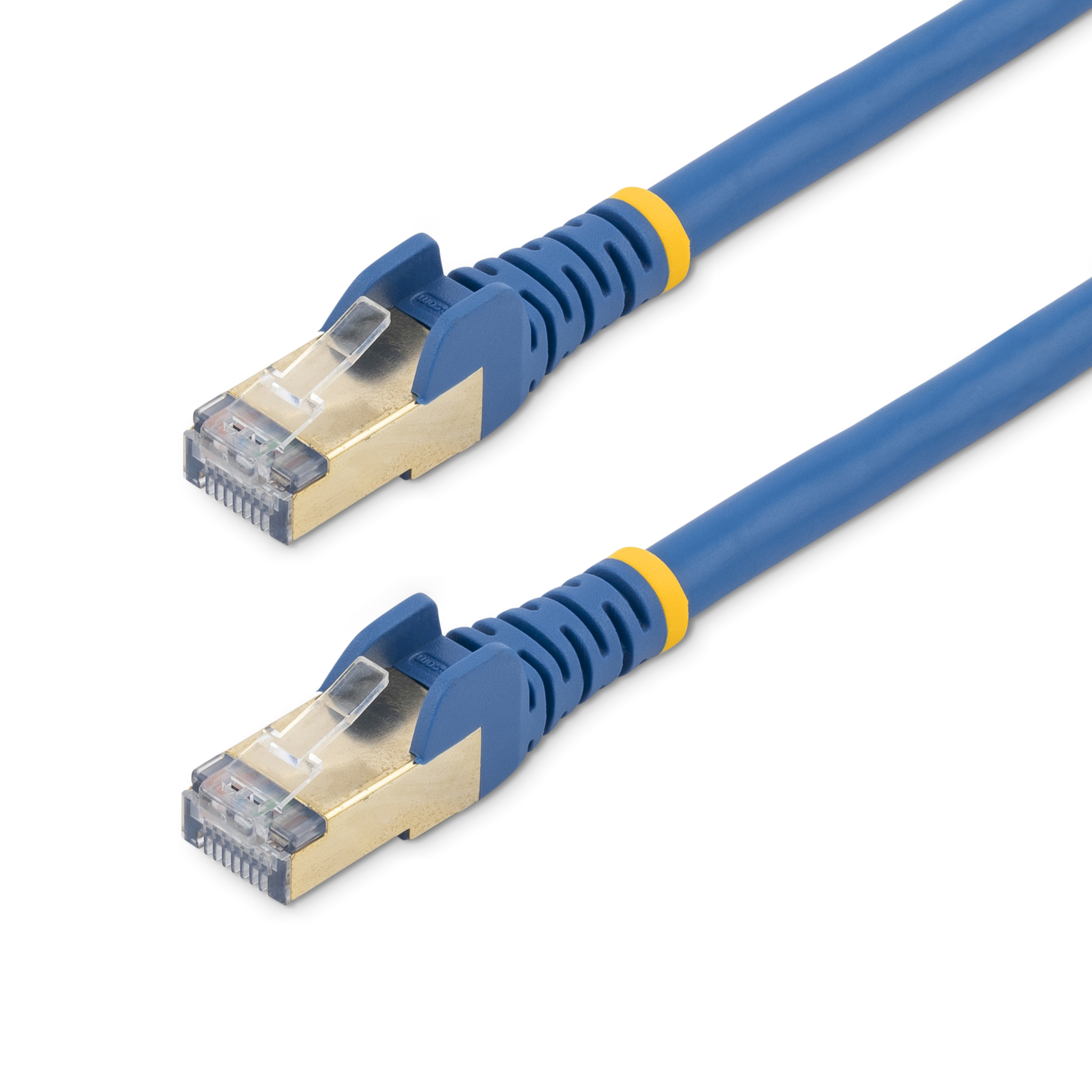 StarTech.com 7.5m CAT6A Ethernet Cable, 10 Gigabit Shielded Snagless RJ45 100W PoE Patch Cord, CAT 6A 10GbE STP Network Cable w/Strain Relief, Blue, UL Certified Wiring/TIA - Category 6A - 26AWG (6ASPAT750CMBL) - Cabo patch - RJ-45 (M) para RJ-45 (M) - Image 4