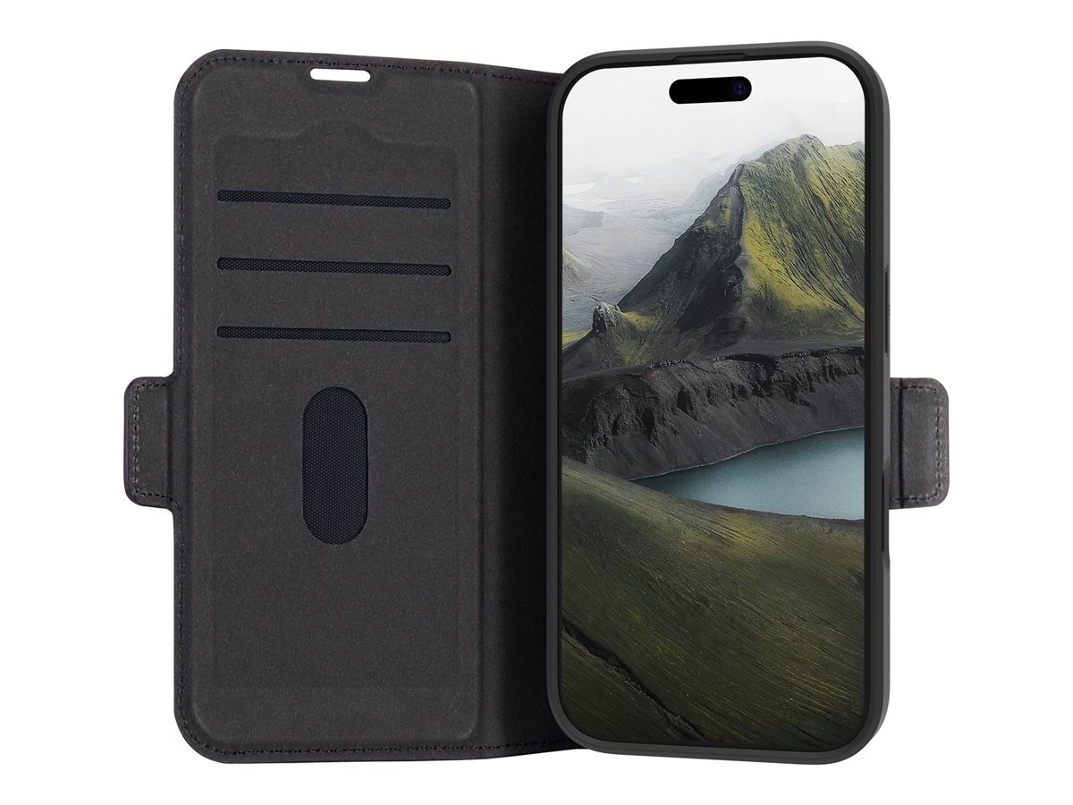 dbramante1928 Oslo Pro - Capa flip cover para telemóvel - poliuretano (PU), plástico - preto - para Apple iPhone 16 Pro