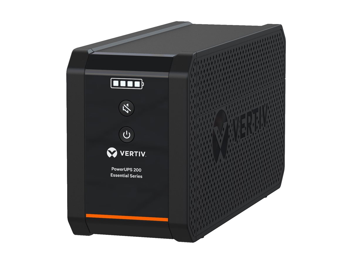 Vertiv Essentials Series - UPS - AC 220 - 240 V - 315 Watt - 600 VA - 1 fase - conectores de saída: 4