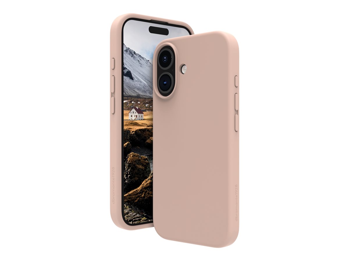 dbramante1928 Monaco - Tampa posterior para telemóvel - compatibilidade MagSafe - silicone, plástico - areia rosa - para Apple iPhone 16