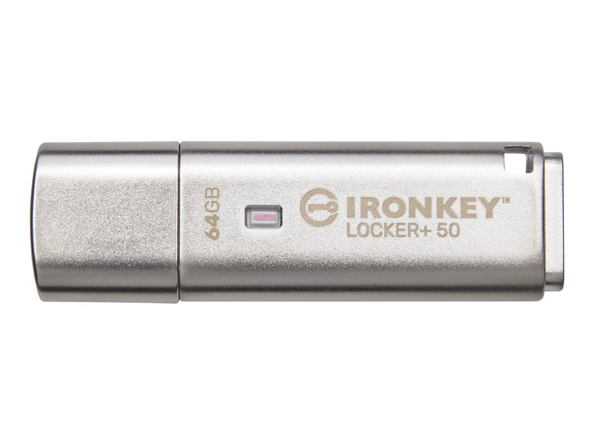 Kingston IronKey Locker+ 50 - drive flash USB - 64 GB
