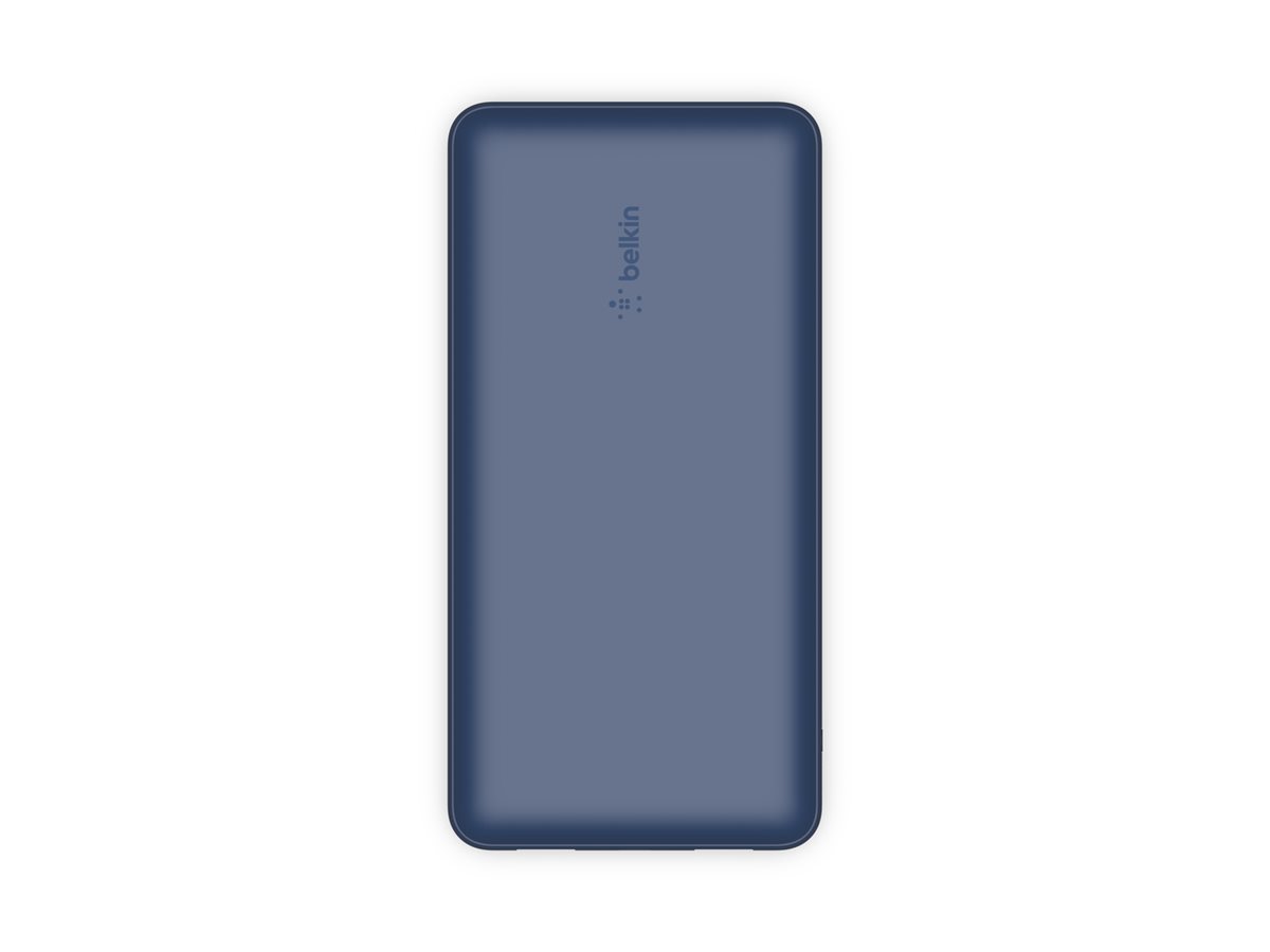 Belkin BoostCharge - Carregador portátil - 20000 mAh - 15 Watt - 3 conectores de saída (USB, USB-C) - no cabo: USB-C - azul