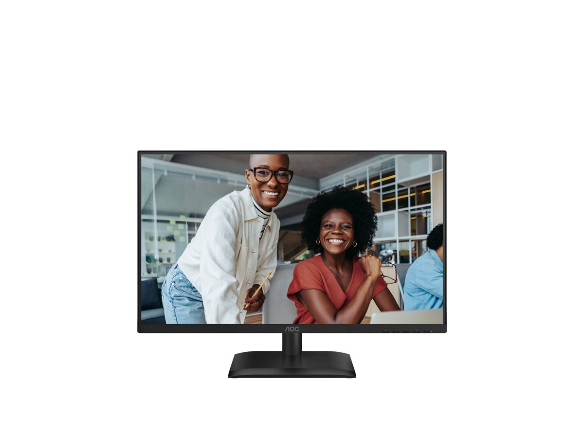 AOC 24E4U - Monitor LED - 24" (23.8" visível) - 1920 x 1080 Full HD (1080p) @ 120 Hz - IPS - 300 cd/m² - 1500:1 - 4 ms - HDMI, VGA, DisplayPort - altifalantes - preto