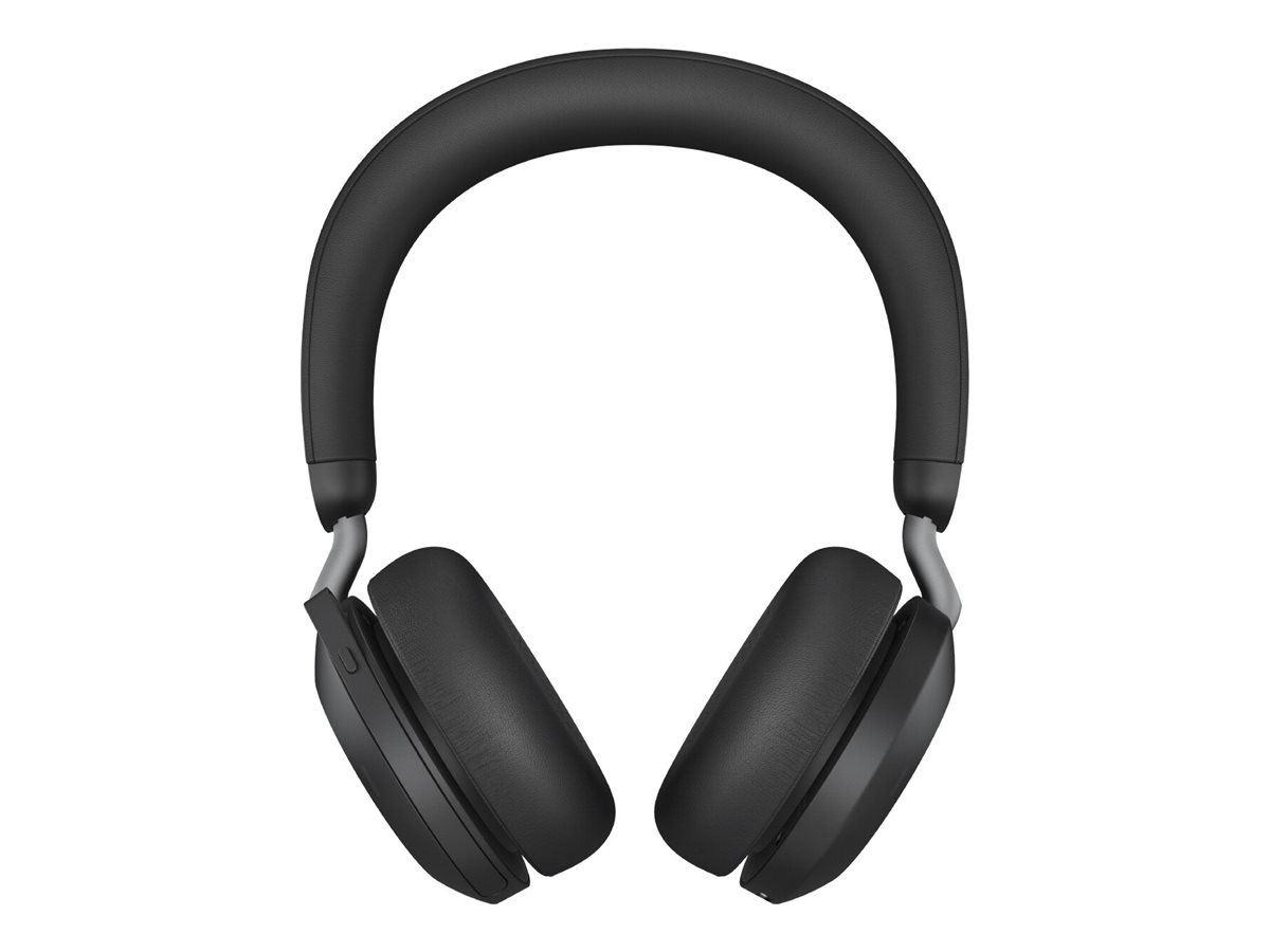 Jabra Evolve2 75 - Auscultadores - no ouvido - bluetooth - sem fios - cancelamento de ruído activo - USB-A - isolamento de ruído - preto - Certificado para Microsoft Teams