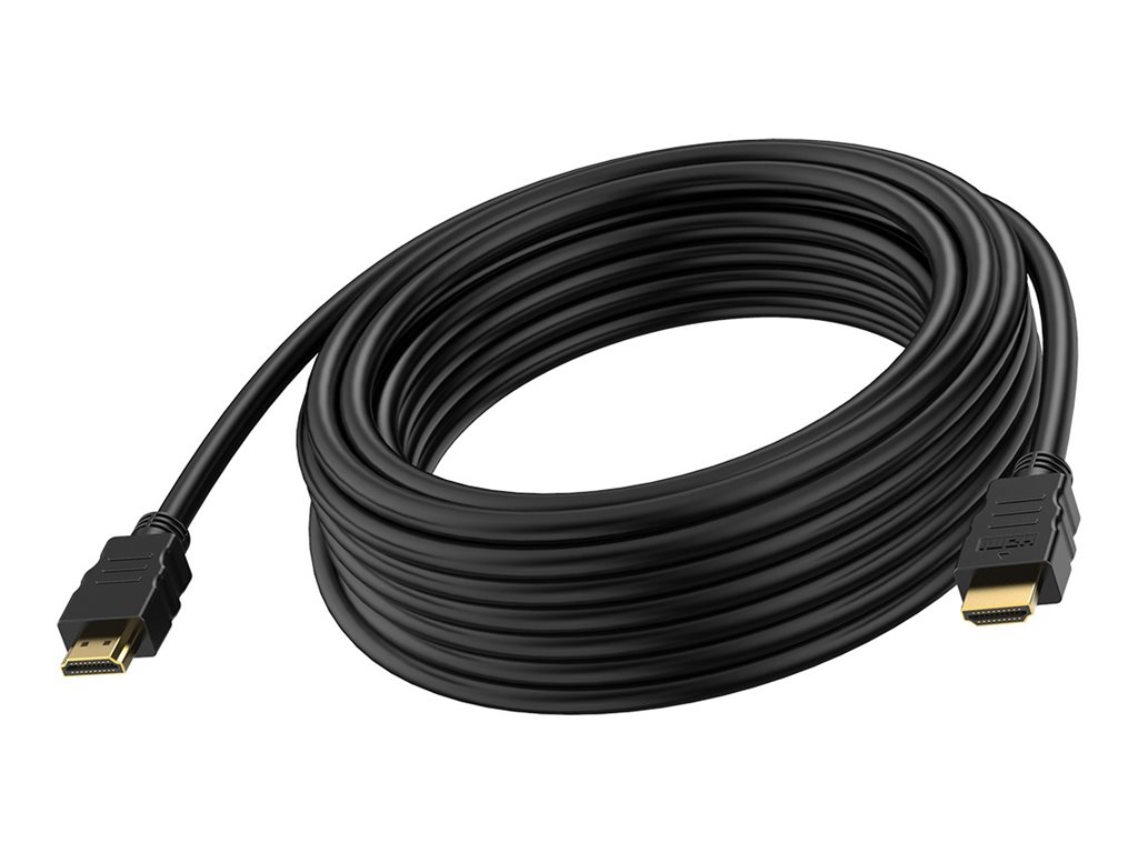 3 m HDMI cable - 8k at 60 hz - HDMI version 2.1 - 48 gbps - double shielded - gold plated connectors - HDMI (m) to HDMI (m) - outer diameter 7.3 mm - 28 awg - black