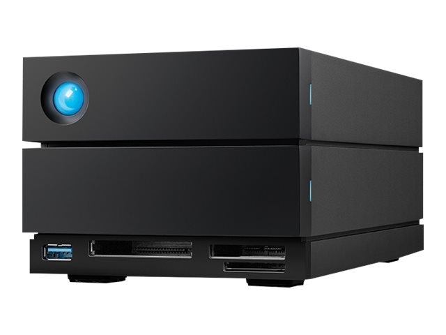 LaCie 2big Dock STLG16000400 - Matriz de disco rígido - 16 TB - 2 baias (SATA-600) - HDD 8 TB x 2 - Thunderbolt 4, USB 3.2 Gen 2 (externo) - com Plano de Serviço de Recuperação de Dados de Resgate de 5 anos