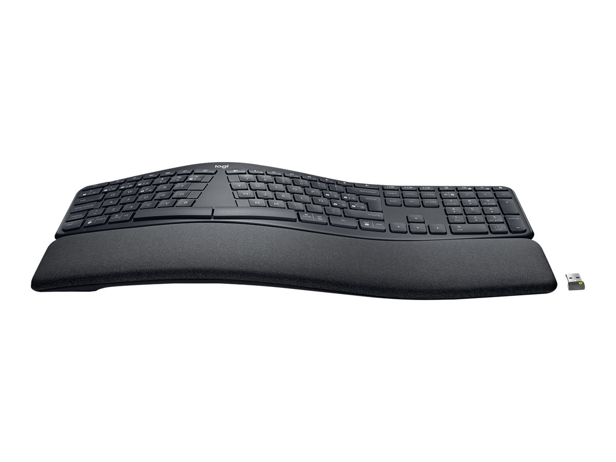 Logitech Ergo Series ERGO K860 for Business - Teclado - full size - sem fios - 2.4 GHz, Bluetooth 5.0 LE - QWERTY - Espanhol - Europa - grafite