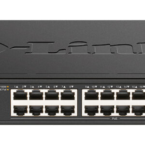 D-Link DGS 1100-26MPV2 - Interruptor - inteligente - 24 x 10/100/1000 (PoE) + 2 x combo Gigabit SFP - desktop, montável em trilho - PoE (370 W)