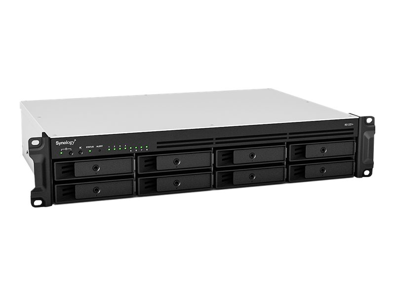 Synology RackStation RS1221+ - Servidor NAS - 8 baias - montável em bastidor - SATA 6Gb/s - RAID (expansão de disco rígido) 0, 1, 5, 6, 10, JBOD - RAM 4 GB - Gigabit Ethernet - iSCSI assistência - 2U - Image 3