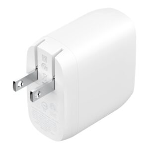 Belkin BoostCharge Pro - Adaptador de alimentação - 60 Watt - 2.7 A - Fast Charge, Fornecimento de Energia 3.1 - 2 conectores de saída (2 x USB-C) - branco