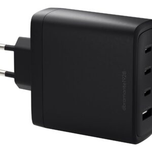 dbramante1928 re-charge - Adaptador de alimentação - 140 Watt - 4 conectores de saída (3 x USB-C, USB) - preto