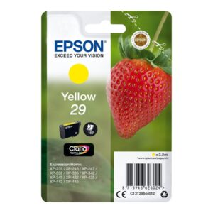 Epson 29 - 3.2 ml - amarelo - original - blister com RF/alarme acústico - tinteiro - para Expression Home XP-235, 245, 247, 255, 332, 335, 342, 345, 432, 435, 442, 445, 455