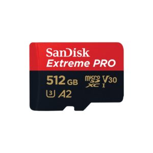 SanDisk Extreme Pro - Cartão de memória flash (adaptador microSDXC para SD Incluído) - 512 GB - A2 / Video Class V30 / UHS-I U3 / Class10 - microSDXC UHS-I