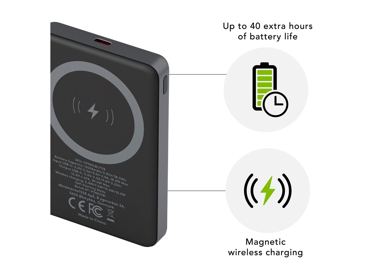 dbramante1928 re-charge - Carregador portátil - 10000 mAh - 38.5 Wh - 20 Watt - Image 2